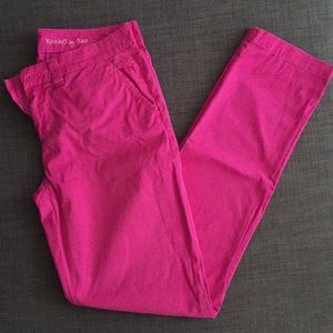 Gap bright pink khaki ankle pants